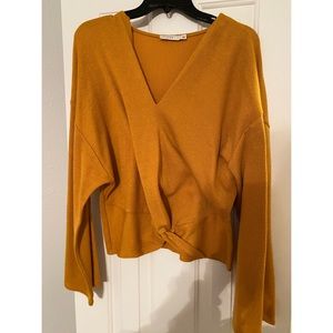 Knotted v-neck sweater